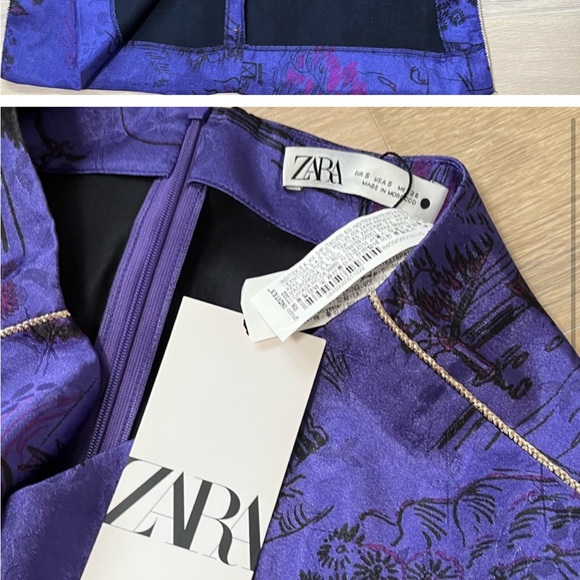 Zara midi slit Japanese style skirt size small new - Picture 3 of 4